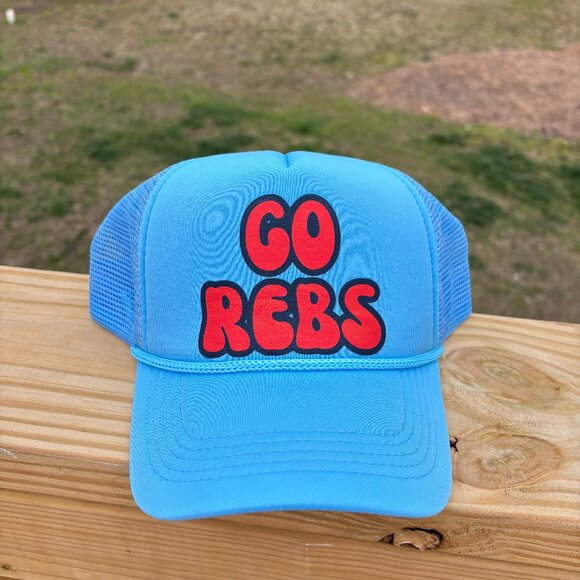 Go Rebs Ole Miss Rebels Retro Trucker Hat - Picture 1 of 1